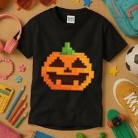 Halloween Master Builder Pumpkin Building Blocks Bricks Kids T-Shirt thumb 3
