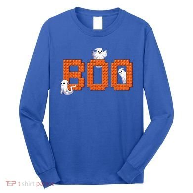 Halloween Master Builder Boo Ghost Building Blocks Bricks Long Sleeve Shirt