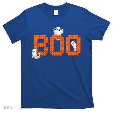 Halloween Master Builder Boo Ghost Building Blocks Bricks T-Shirt