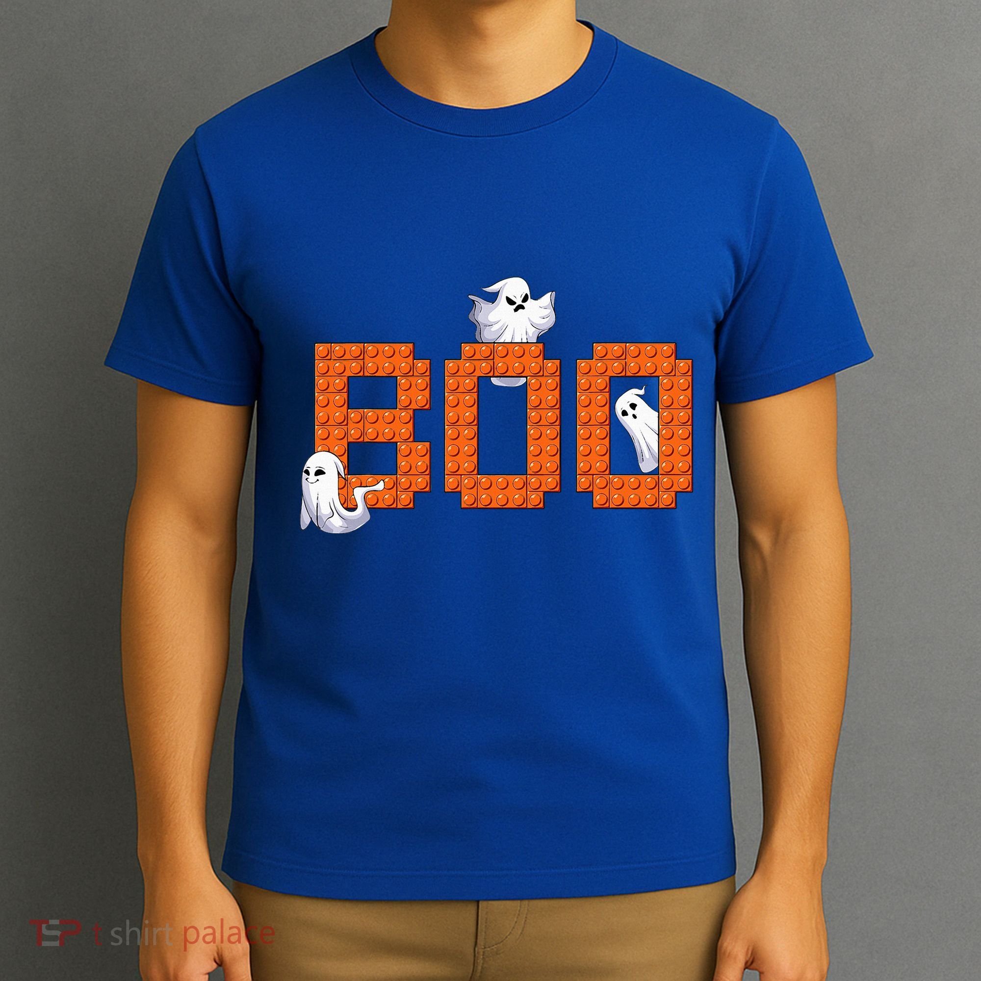 Halloween Master Builder Boo Ghost Building Blocks Bricks T-Shirt