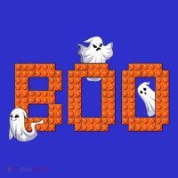 Halloween Master Builder Boo Ghost Building Blocks Bricks T-Shirt thumb 7