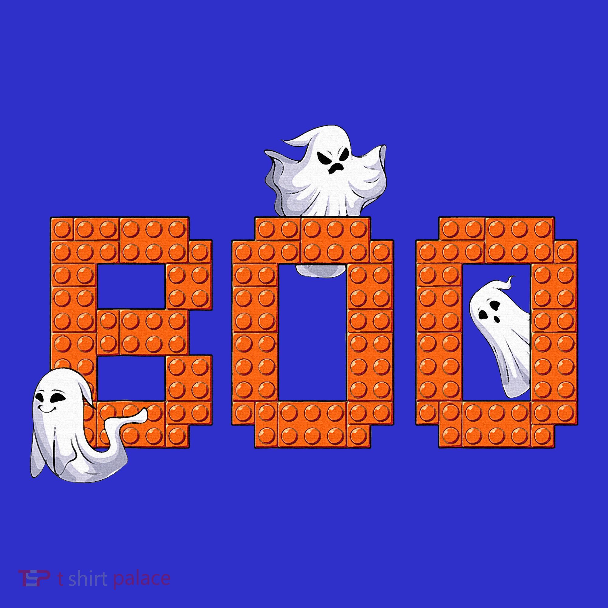 Halloween Master Builder Boo Ghost Building Blocks Bricks Button