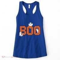 Halloween Master Builder Boo Ghost Building Blocks Bricks Women's Tank Top thumb 0