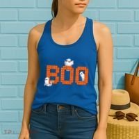 Halloween Master Builder Boo Ghost Building Blocks Bricks Women's Tank Top thumb 2