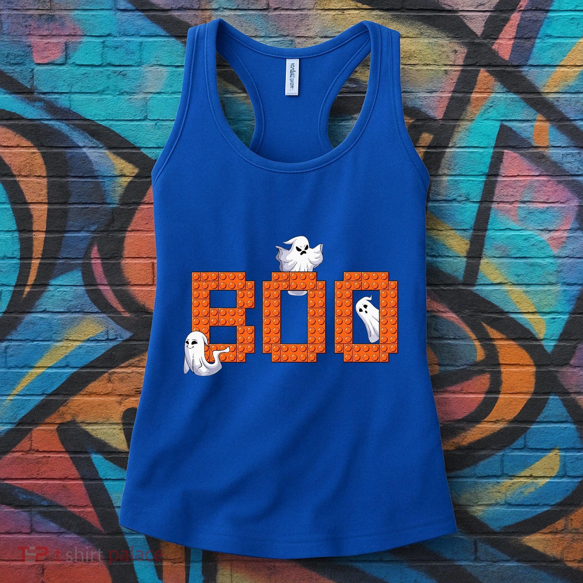 Halloween Master Builder Boo Ghost Building Blocks Bricks Women's Tank Top