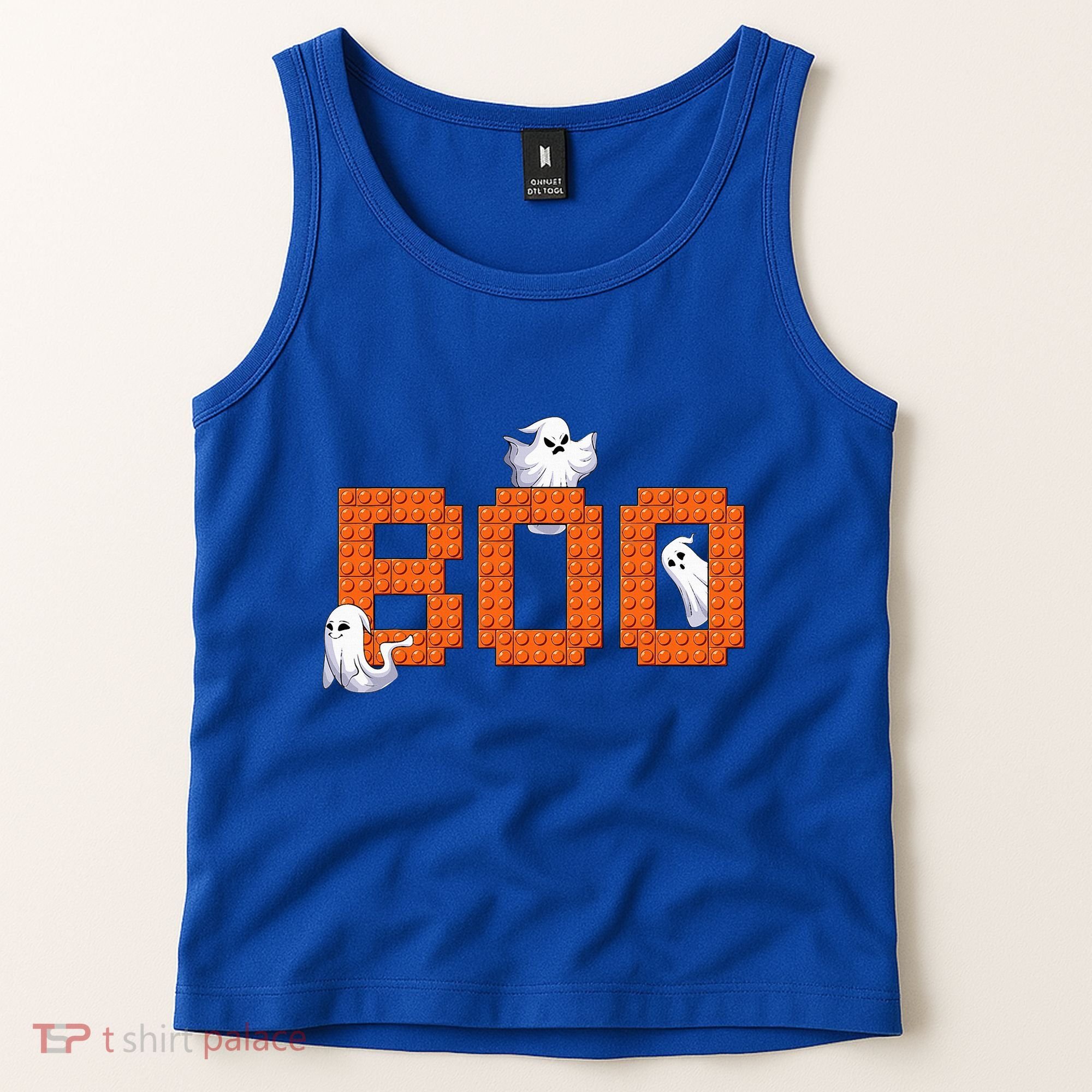 Halloween Master Builder Boo Ghost Building Blocks Bricks Tank Top