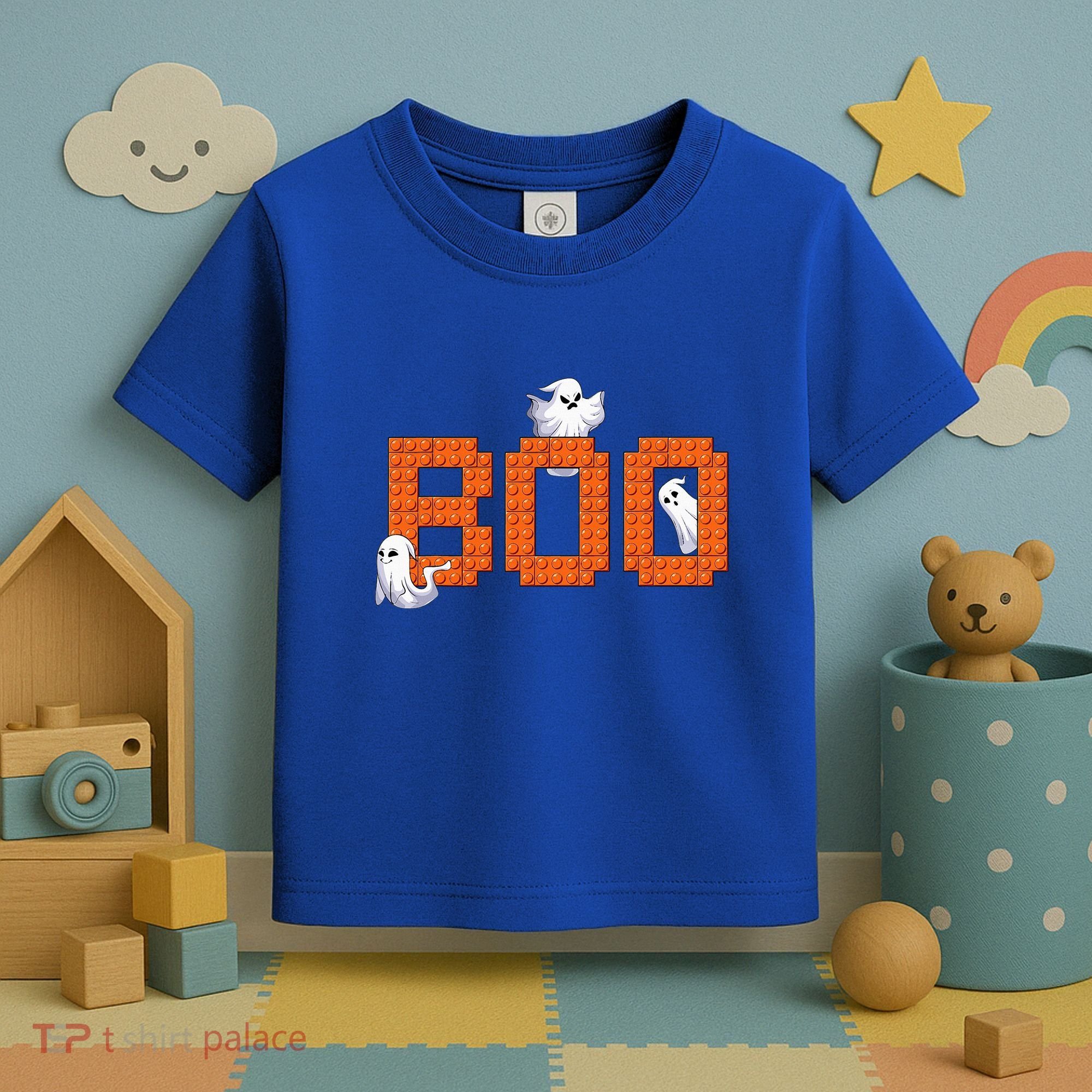 Halloween Master Builder Boo Ghost Building Blocks Bricks Toddler T-Shirt