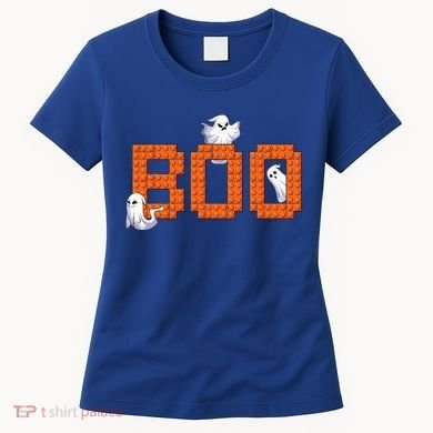Halloween Master Builder Boo Ghost Building Blocks Bricks Women's T-Shirt