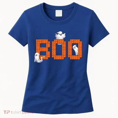 Halloween Master Builder Boo Ghost Building Blocks Bricks Women's T-Shirt
