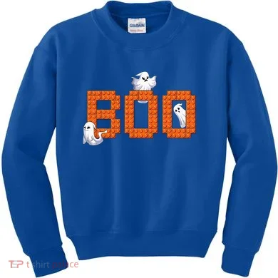 Halloween Master Builder Boo Ghost Building Blocks Bricks Kids Sweatshirt
