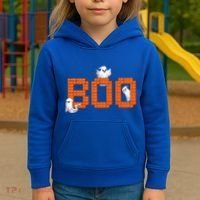 Halloween Master Builder Boo Ghost Building Blocks Bricks Kids Hoodie thumb 3