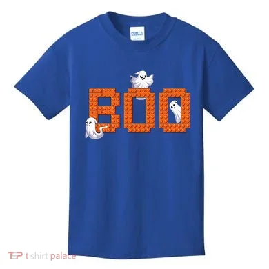 Halloween Master Builder Boo Ghost Building Blocks Bricks Kids T-Shirt