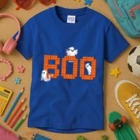 Halloween Master Builder Boo Ghost Building Blocks Bricks Kids T-Shirt thumb 3