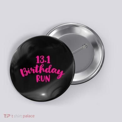 Half Marathon Birthday Runner Gift Running Button