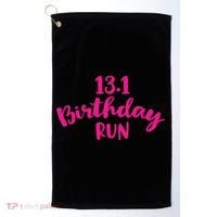 Half Marathon Birthday Runner Gift Running Golf Towel thumb 0