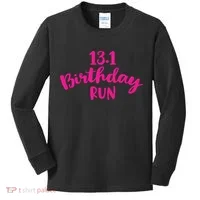 Half Marathon Birthday Runner Gift Running Kids Long Sleeve Shirt thumb 0