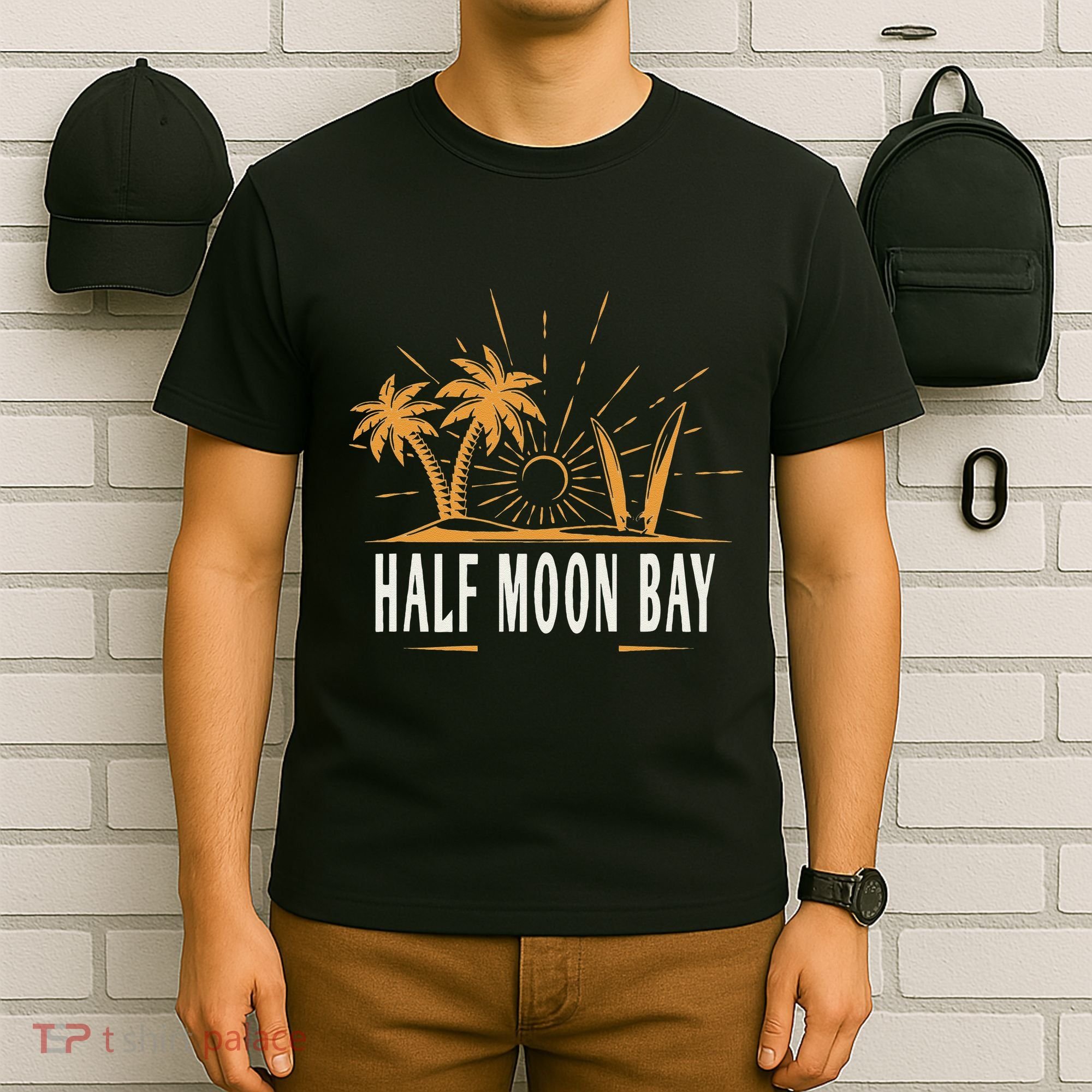 Half Moon Bay California Vintage Beach T-Shirt