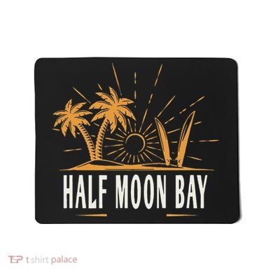 Half Moon Bay California Vintage Beach Mousepad