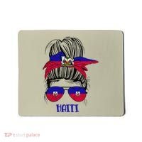 Haitian Messy Bun Haiti Haiti woman flag Proud Mousepad thumb 0