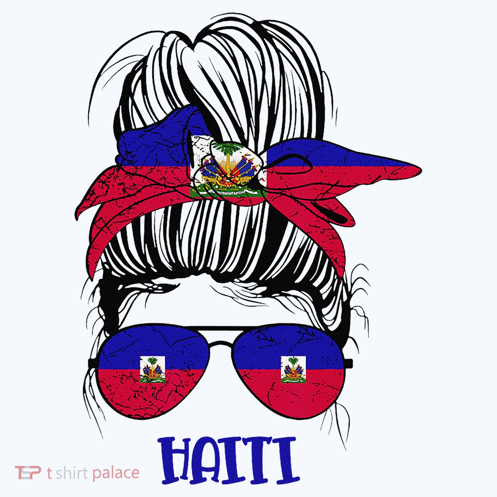 Haitian Messy Bun Haiti Haiti woman flag Proud Hat