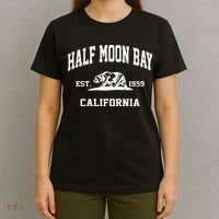 Half Moon Bay California CA Vintage State Athletic Style T-Shirt thumb 4