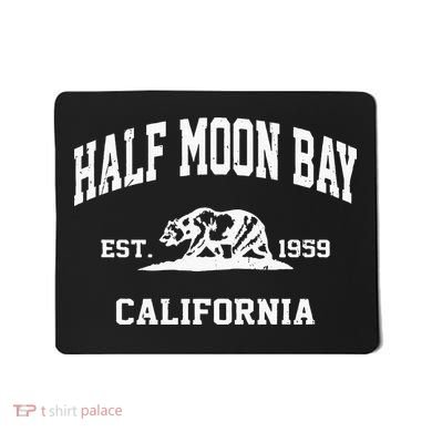 Half Moon Bay California CA Vintage State Athletic Style Mousepad