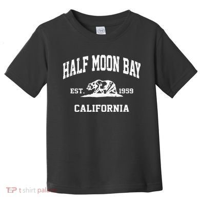 Half Moon Bay California CA Vintage State Athletic Style Toddler T-Shirt