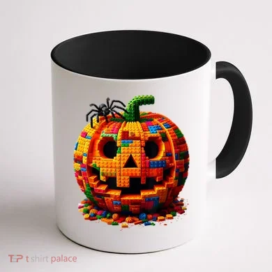 Halloween Master Builder Pumpkin Coffee Mug back