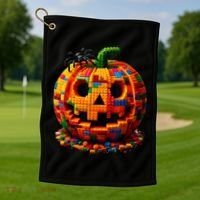 Halloween Master Builder Pumpkin Golf Towel thumb 1