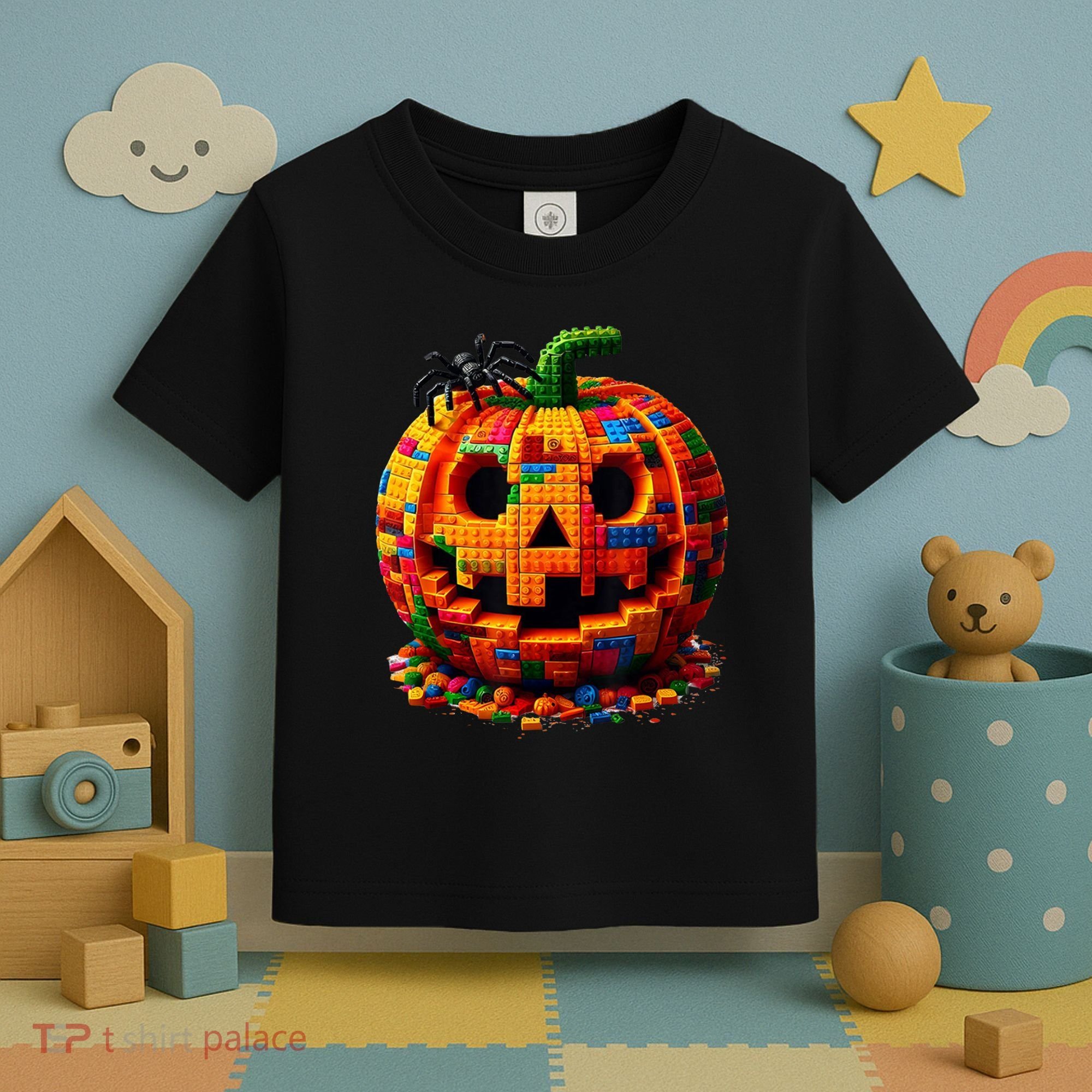 Halloween Master Builder Pumpkin Toddler T-Shirt