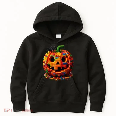Halloween Master Builder Pumpkin Kids Hoodie
