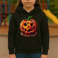 Halloween Master Builder Pumpkin Kids Hoodie thumb 3