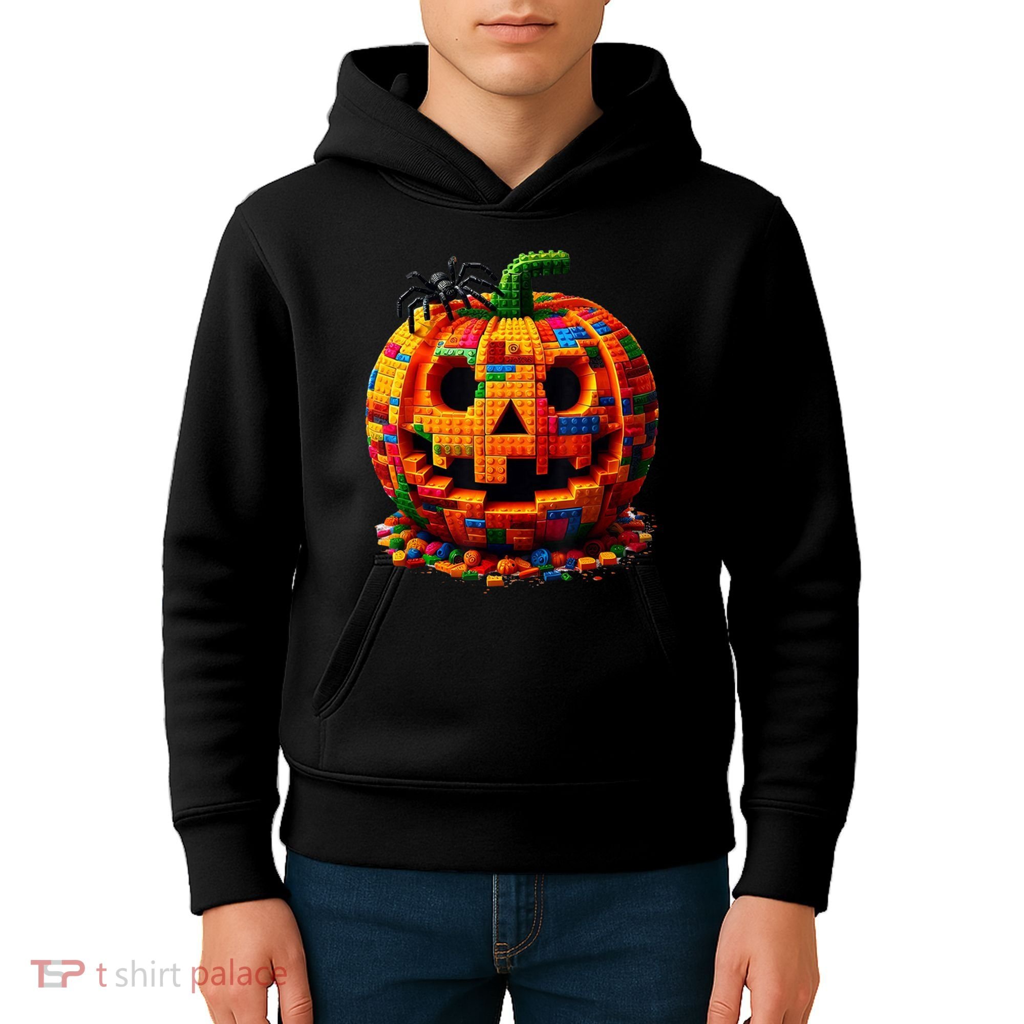 Halloween Master Builder Pumpkin Kids Hoodie
