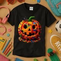 Halloween Master Builder Pumpkin Kids T-Shirt thumb 3