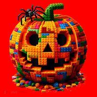 Halloween Master Builder Pumpkin Santa Hat thumb 1