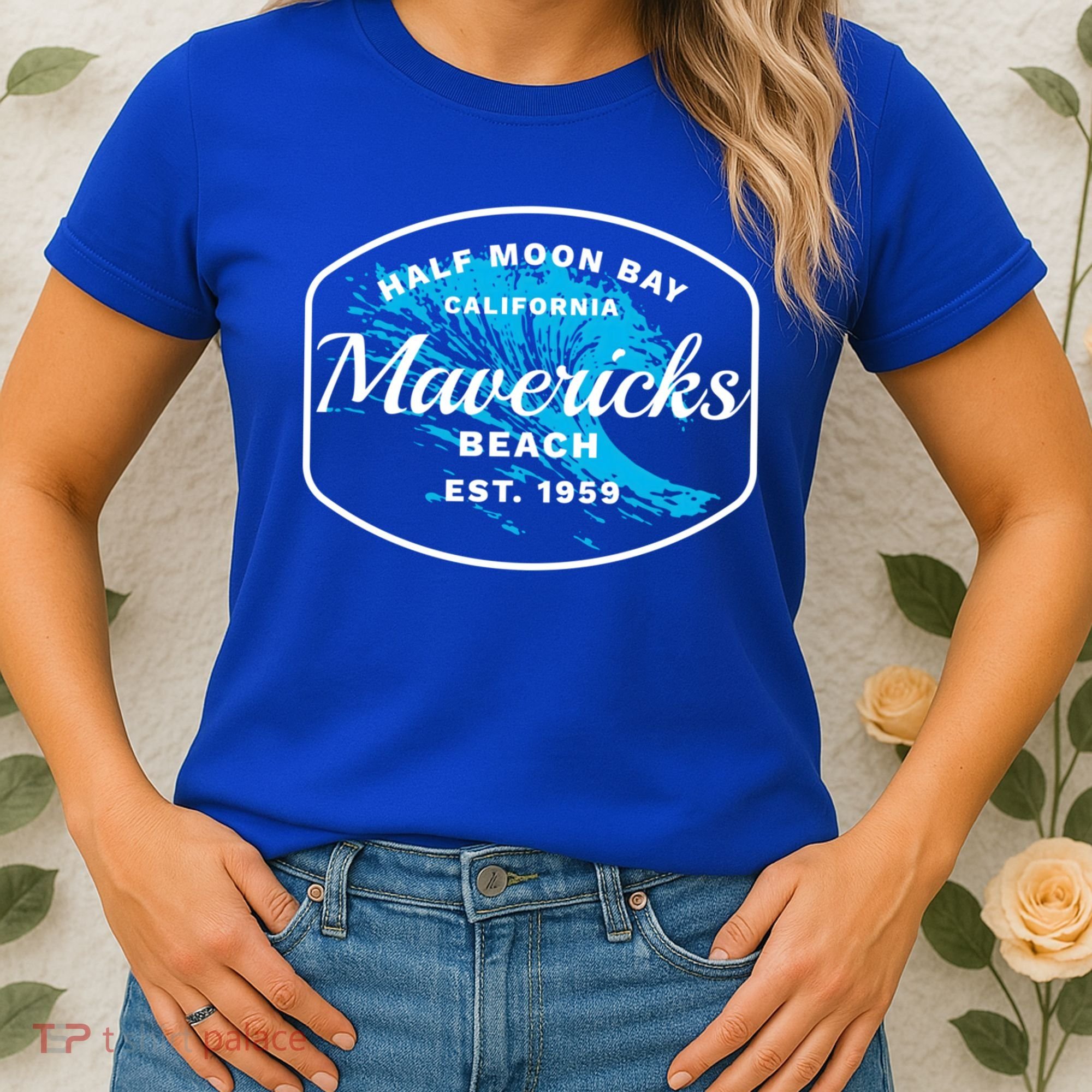 Half Moon Bay Mavericks Beach Surfing Gift Travel Gift Women's T-Shirt