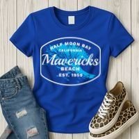 Half Moon Bay Mavericks Beach Surfing Gift Travel Gift Women's T-Shirt thumb 3