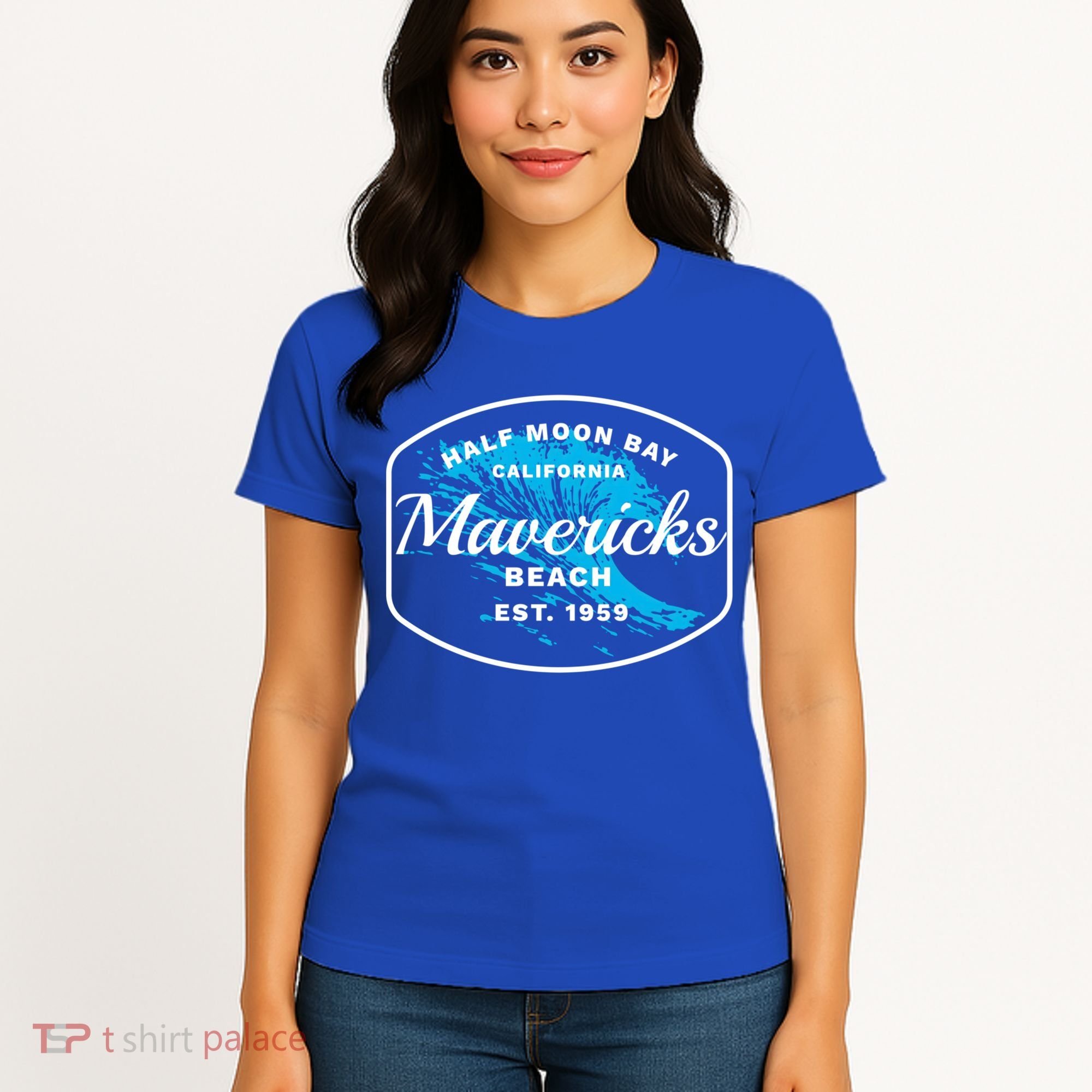 Half Moon Bay Mavericks Beach Surfing Gift Travel Gift Women's T-Shirt