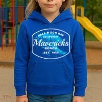 Half Moon Bay Mavericks Beach Surfing Gift Travel Gift Kids Hoodie thumb 3
