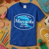 Half Moon Bay Mavericks Beach Surfing Gift Travel Gift Kids T-Shirt thumb 3