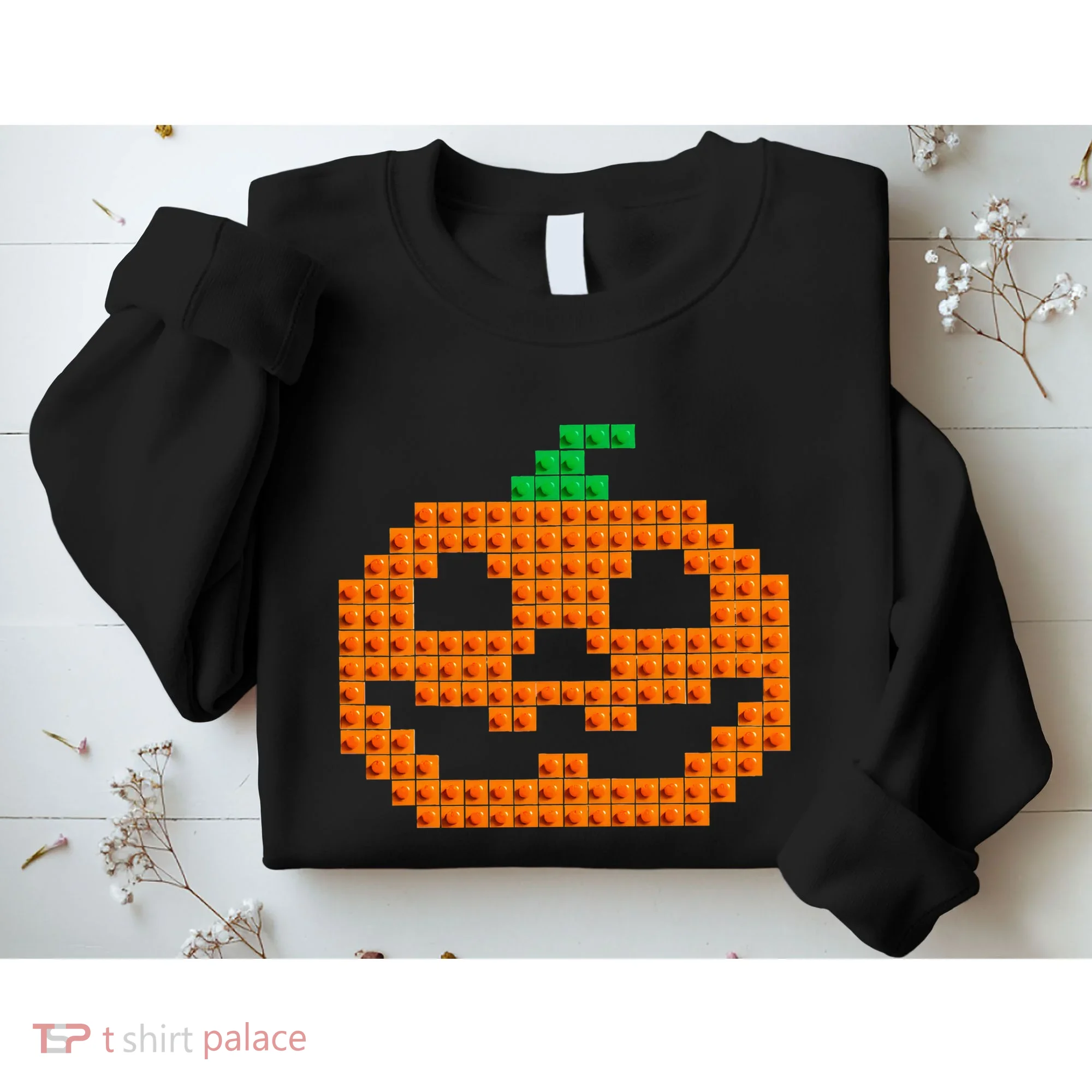 Halloween Master Builder Pumpkin Brick Building Block Sweatshirt