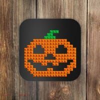 Halloween Master Builder Pumpkin Brick Building Block Coaster thumb 0