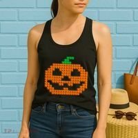 Halloween Master Builder Pumpkin Brick Building Block Women's Tank Top thumb 2