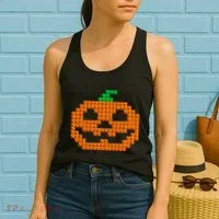 Halloween Master Builder Pumpkin Brick Building Block Women's Tank Top thumb 2