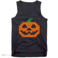 Halloween Master Builder Pumpkin Brick Building Block Tank Top thumb 0