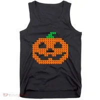 Halloween Master Builder Pumpkin Brick Building Block Tank Top thumb 0