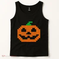 Halloween Master Builder Pumpkin Brick Building Block Tank Top thumb 2