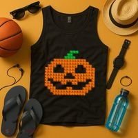 Halloween Master Builder Pumpkin Brick Building Block Tank Top thumb 4