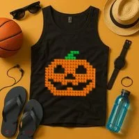 Halloween Master Builder Pumpkin Brick Building Block Tank Top thumb 4