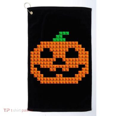 Halloween Master Builder Pumpkin Brick Building Block Golf Towel